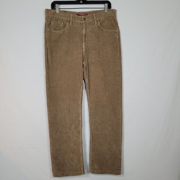 CARRERA Italy Jeans Brown Corduroy Mens 700 Regular Straight 33x28.5 Preppy - Picture 1 of 10